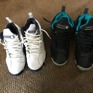 2 pairs of Jordan’s they are a size 6 1/2